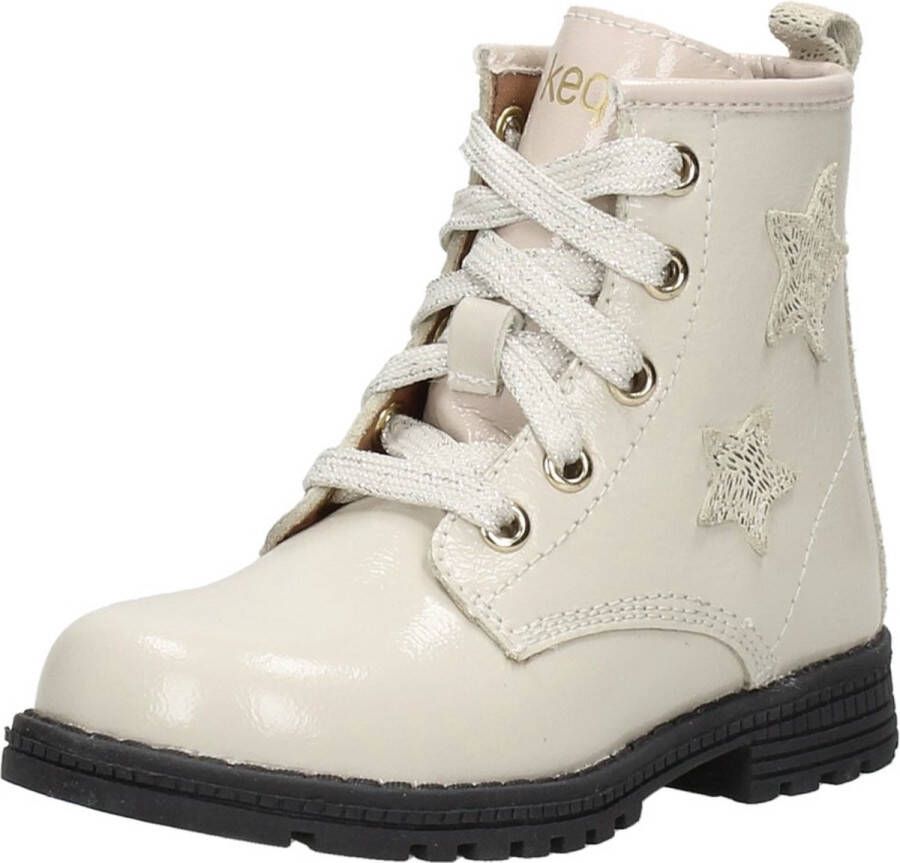 KEQ Veterschoen hoog Veterschoen hoog gebroken wit
