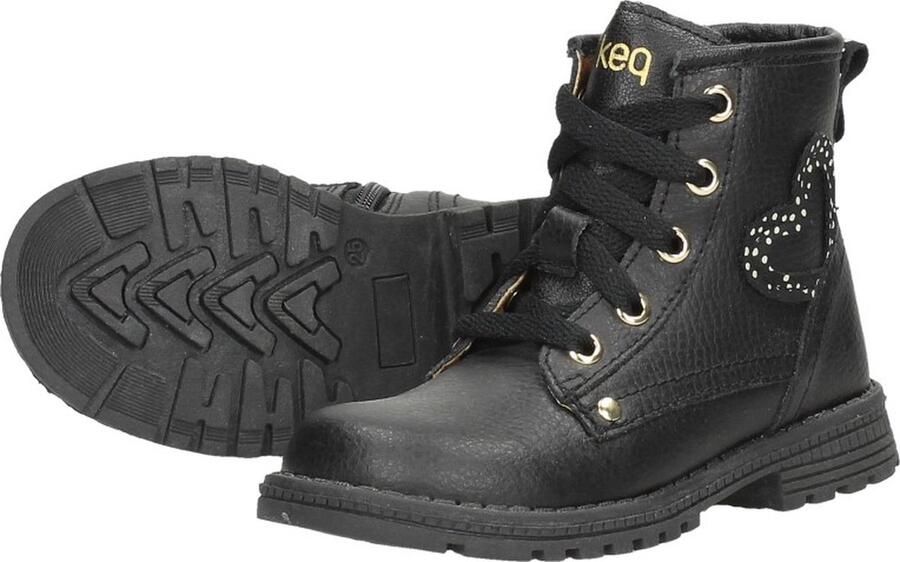 KEQ Veterschoen hoog Veterschoen hoog Zwart - Foto 7