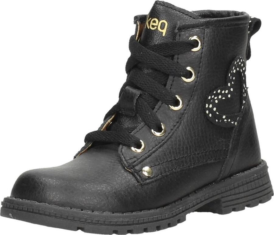 KEQ Veterschoen hoog Veterschoen hoog Zwart - Foto 2