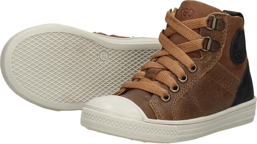 KEQ Veterschoenen Hoog Veterschoenen Hoog Cognac - Foto 15