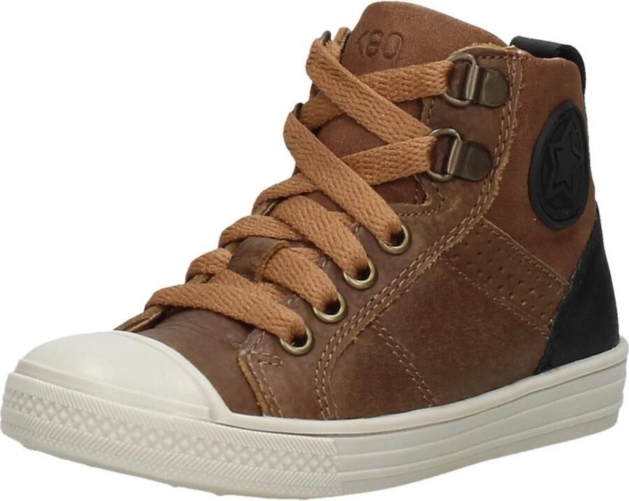 KEQ Veterschoenen Hoog Veterschoenen Hoog Cognac - Foto 2