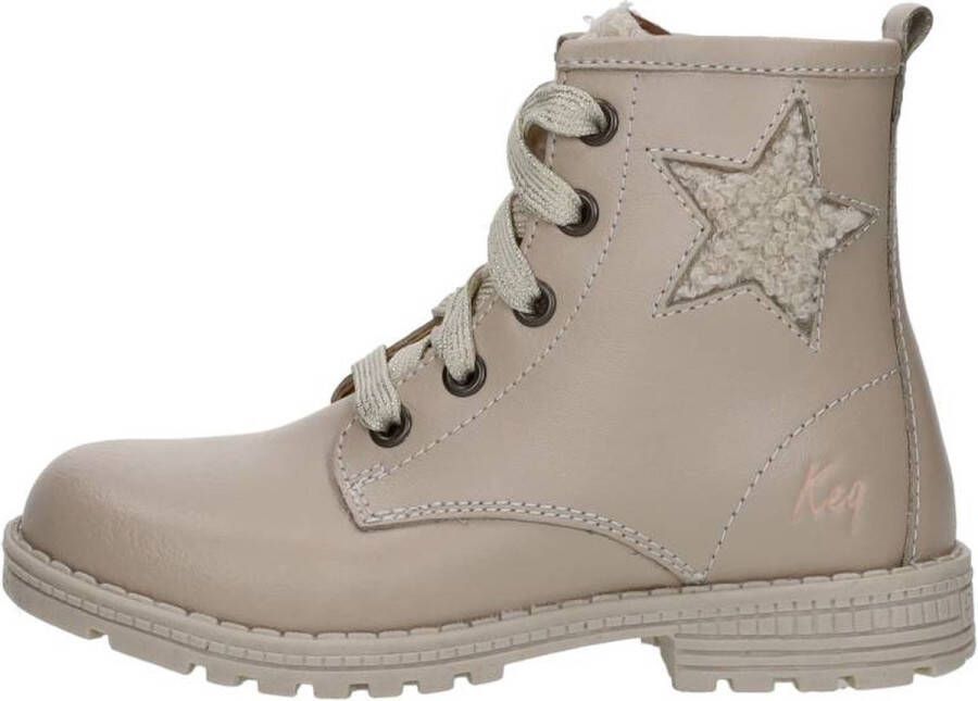 KEQ Veterschoen hoog Veterschoen hoog beige