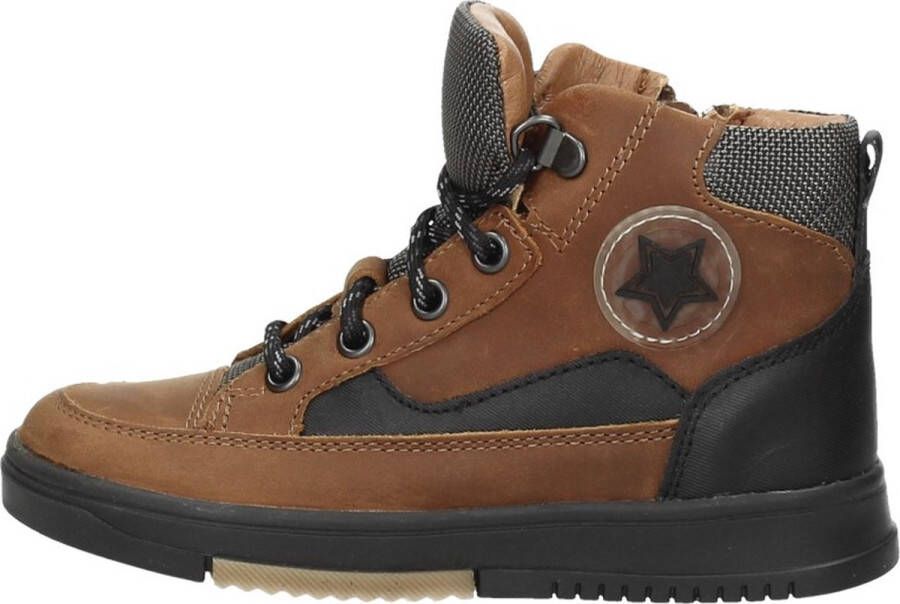 KEQ Veterschoenen Hoog Veterschoenen Hoog cognac