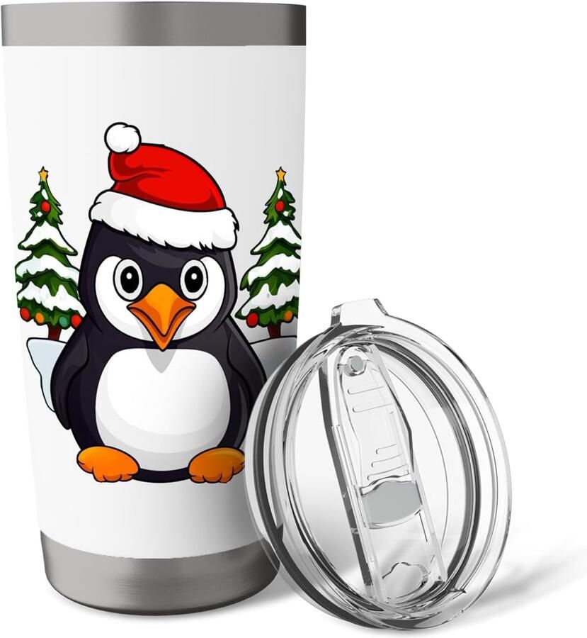 Kerst Pinguïn Thermosbeker