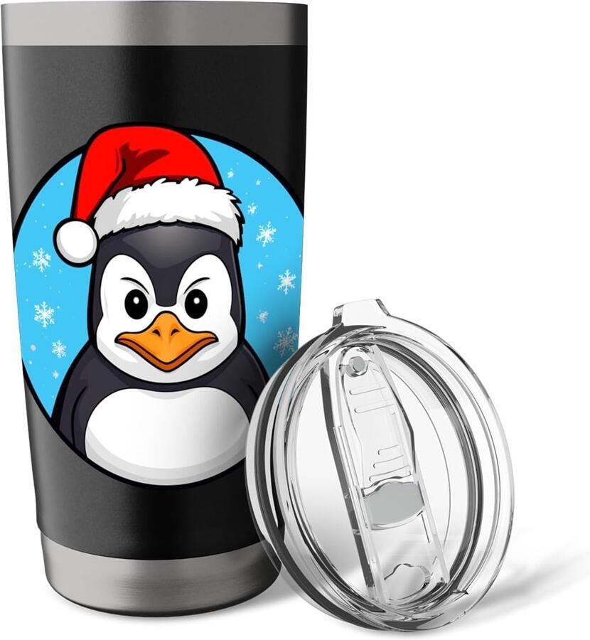Kerst Pinguïn Thermosbeker