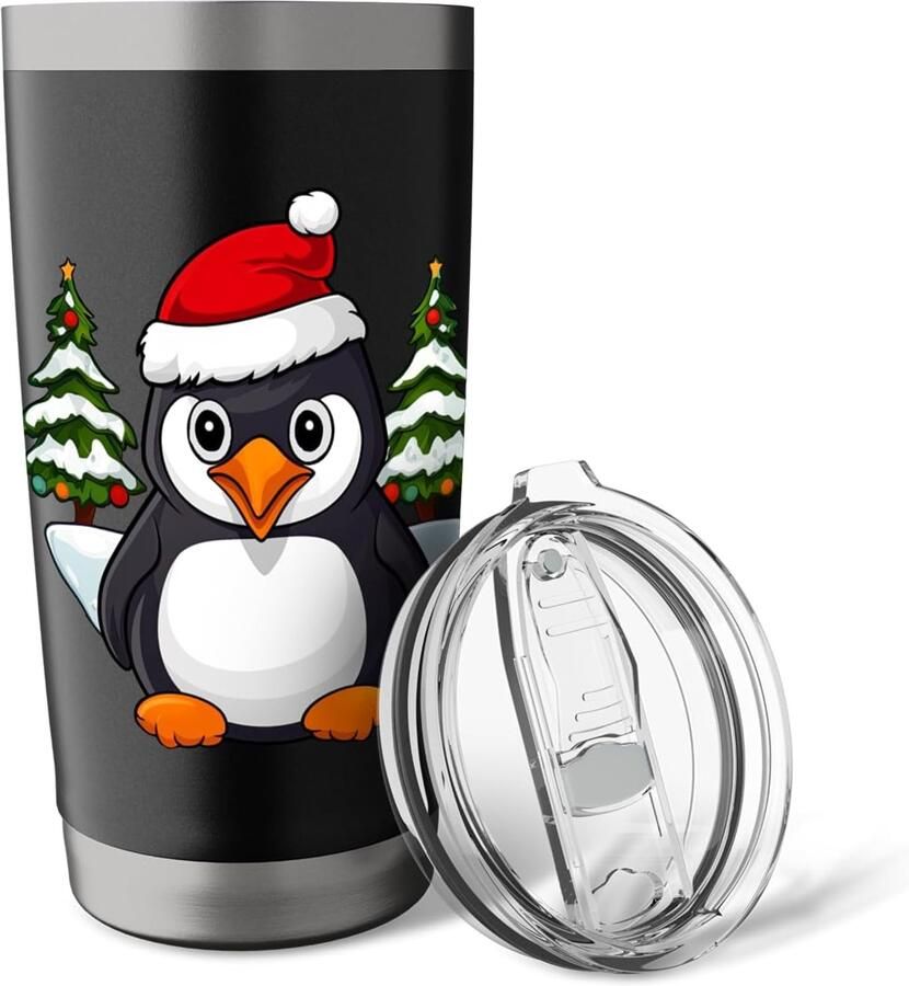 Kerst Pinguïn Thermosbeker