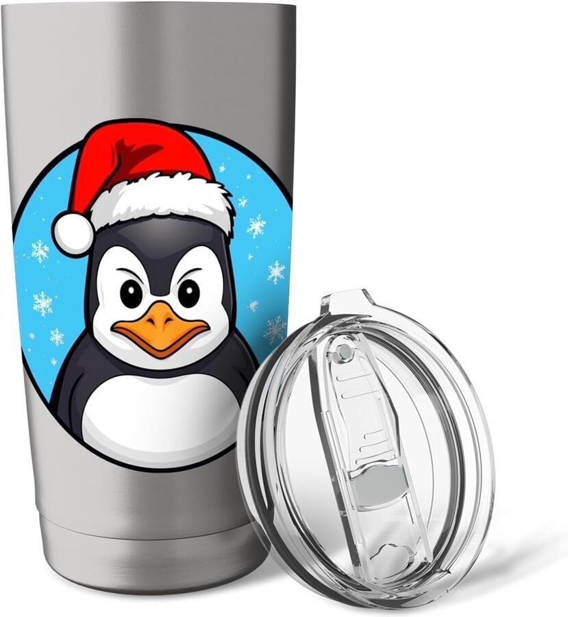 Kerst Pinguïn Thermosbeker