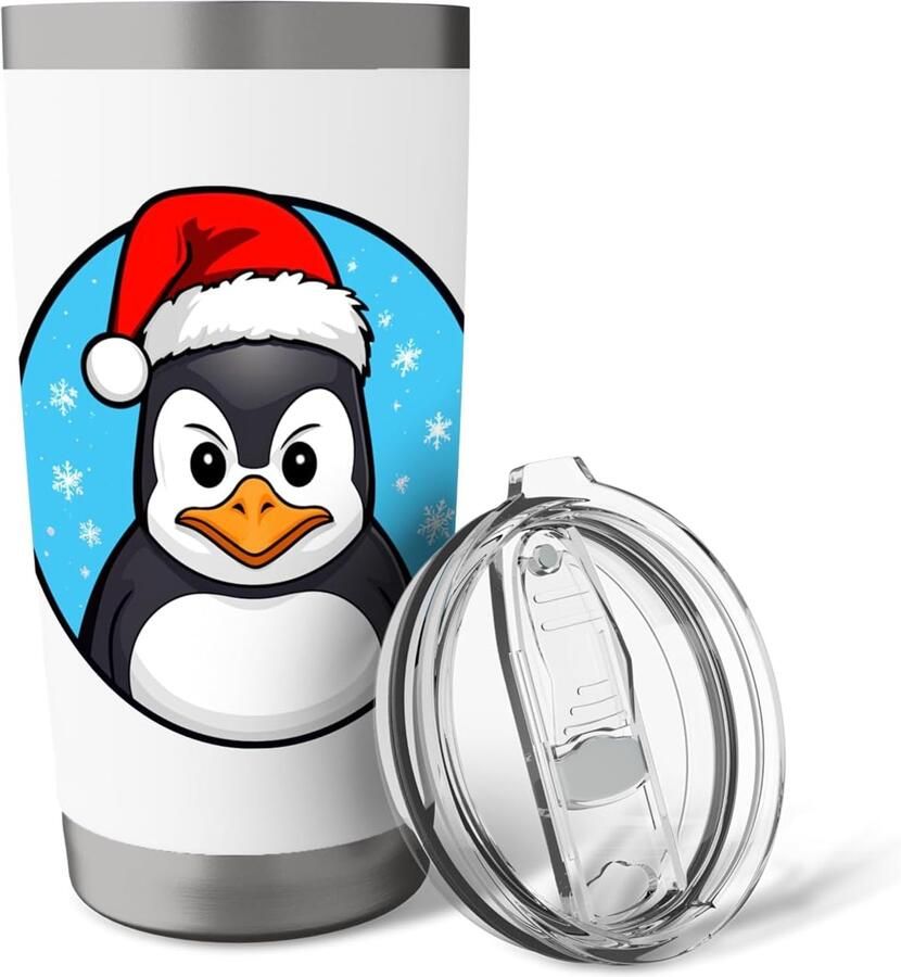 Kerst Pinguïn Thermosbeker