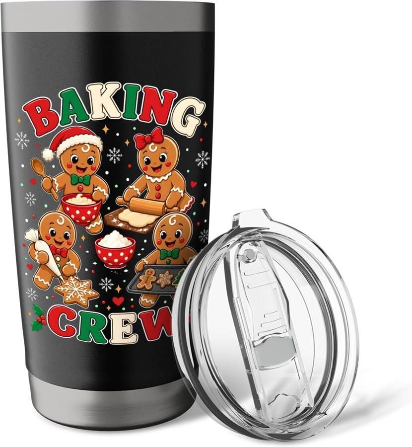 Kerstbakset voor koekjes bakken dubbelwandige thermobeker