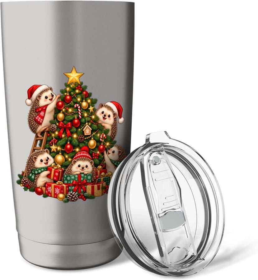 Kerstboom met Egel Thermosbeker