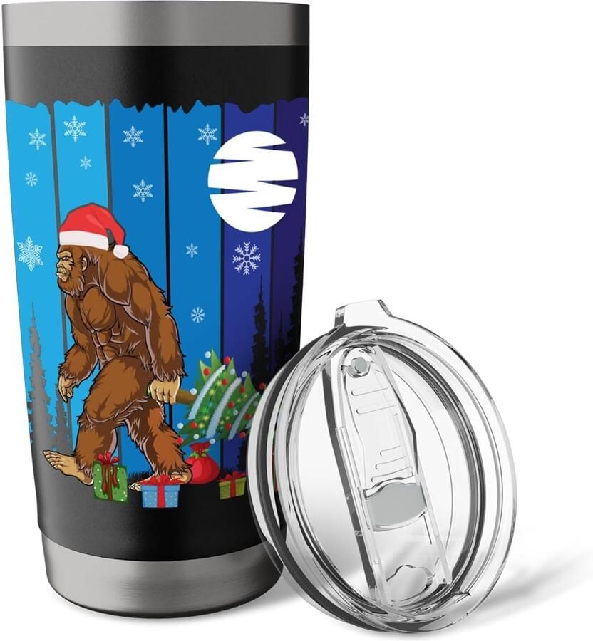 Kerstboomverlichting voor liefhebbers van Bigfoot dubbelwandige thermobeker