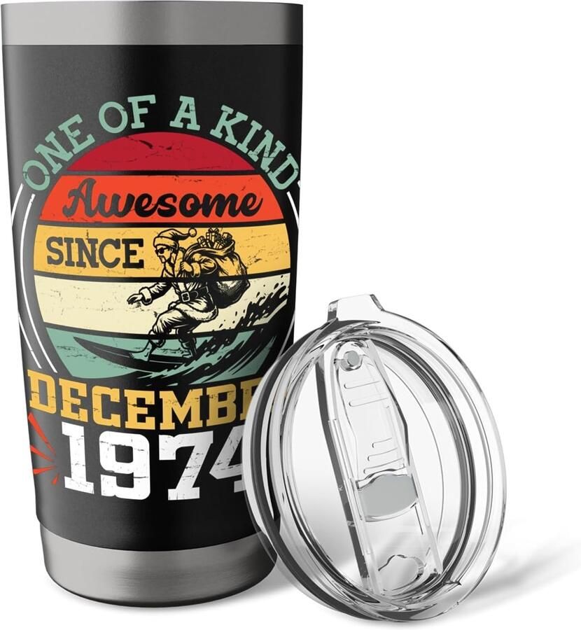 Kerstman thermobeker oud dubbelwandig