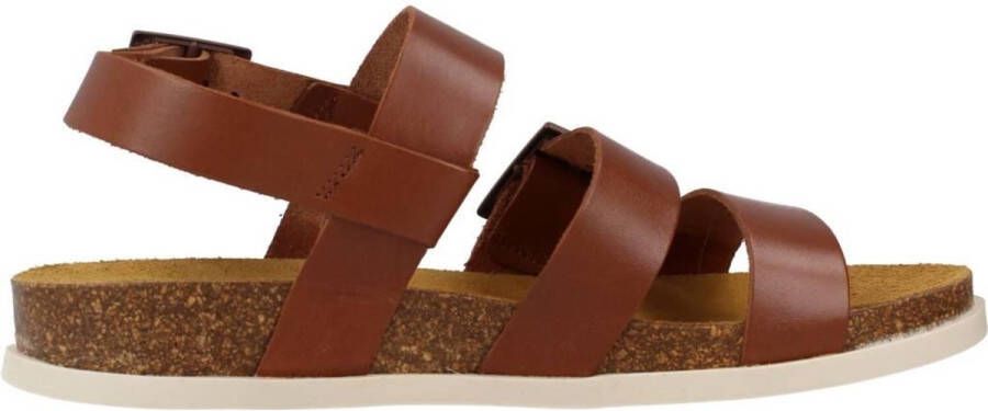 Kickers Comfort Leren Sandalen Kick Alana Brown Dames
