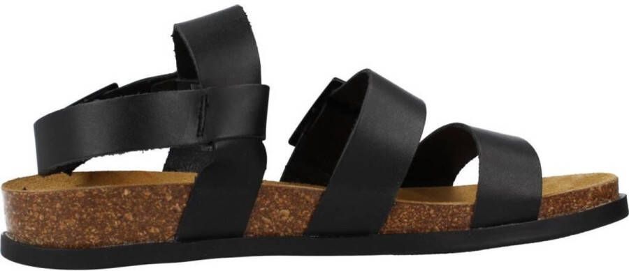 Kickers Elegant Buckle Flat Sandals Black Dames
