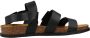 Kickers Elegant Buckle Flat Sandals Black Dames - Thumbnail 1