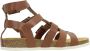 Kickers Comfort Leren Sandalen Kick Alexa Brown Dames - Thumbnail 1