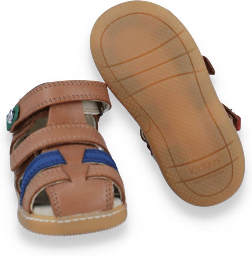 Kickers Jongens Sandaal Camel Blauw CAMEL