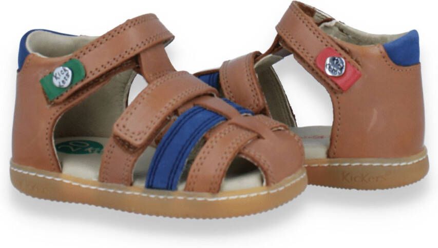 Kickers Jongens Sandaal Camel Blauw CAMEL