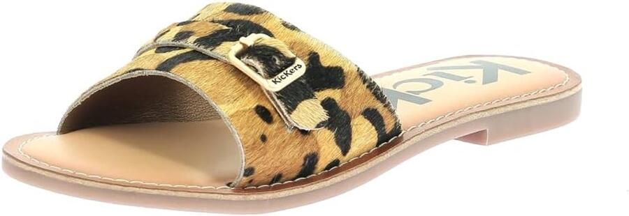 Kickers Kick Diwana Dames Slippers Camel Leopard