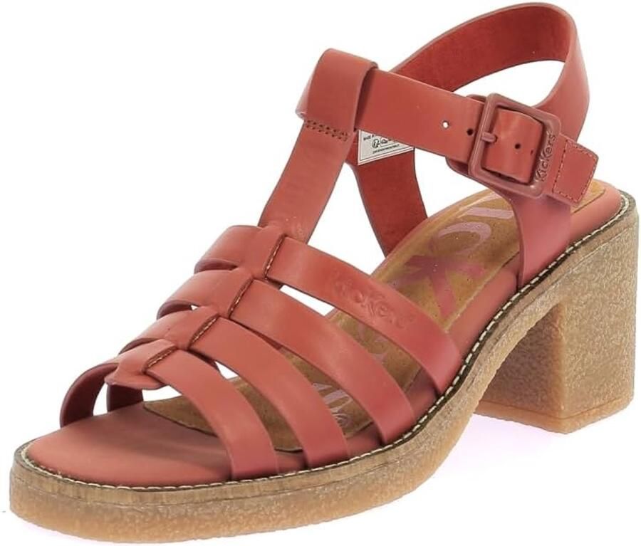 Kickers Kick Volyne Dames Sandalen met Hak Rood