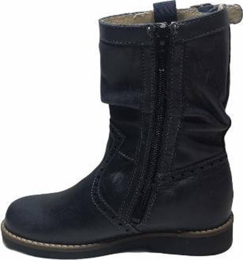 Kickers rits oxford effen lange laars Jaclyn navy