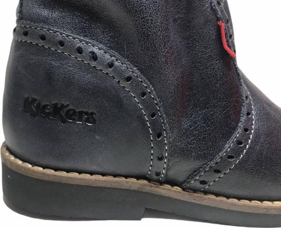 Kickers rits oxford effen lange laars Jaclyn navy - Foto 3