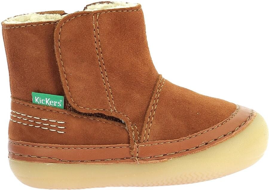 Kickers Sokifaune leren kinderschoenen met hoge hakken