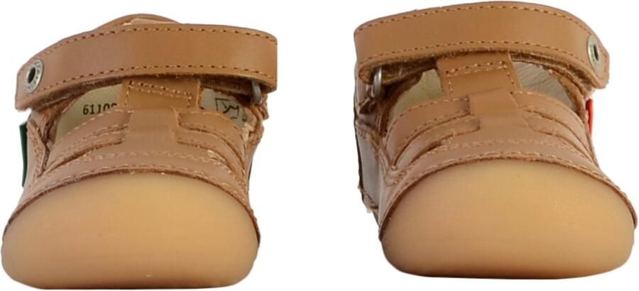 Kickers Sushy leren sportschoenen met open teen voor kinderen