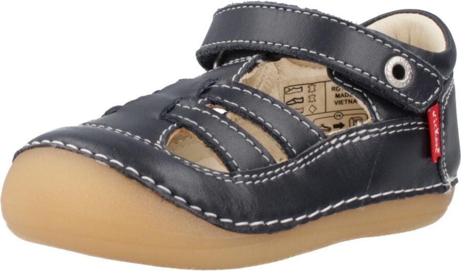 Kickers Sushy leren sportschoenen met open teen voor kinderen