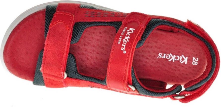 Kickers Rood Blauwe Lederen Jongenssandaal