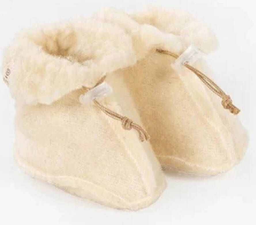 KiCo Label 100% wollen baby slofjes Beige