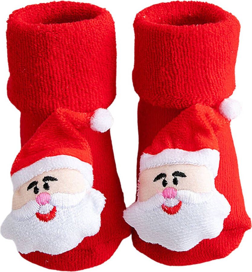 Kiddos Baby Antislip Kerstsokjes Kerst Babyslofjes Kerstman