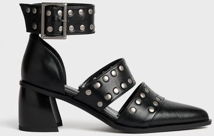 Killstar Celestial Summer Midnight Vale Studded Heels Hoge hak zwart Polyurethaan