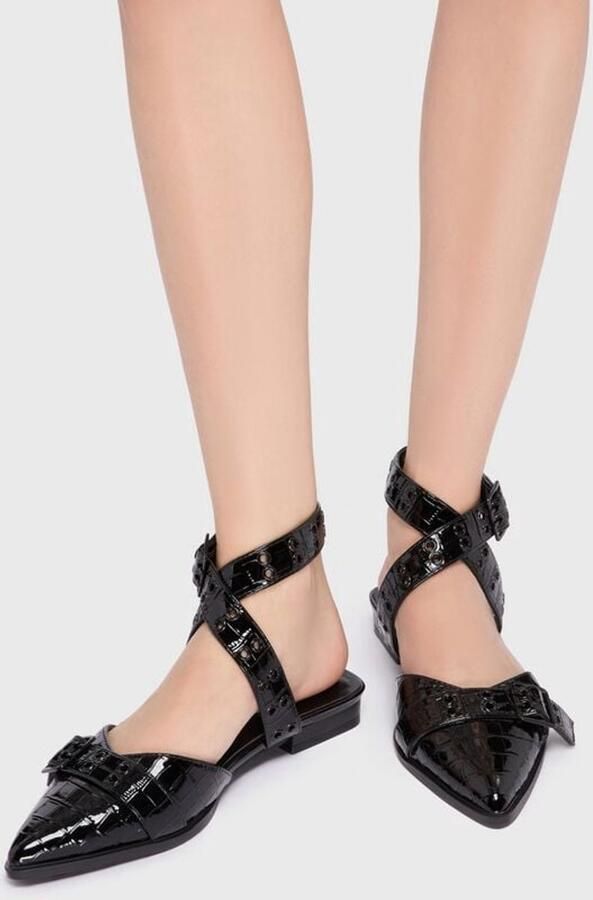 Killstar Kihilist Obsidienne Mules Dames Sandaal zwart