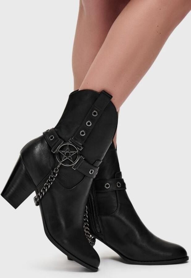 Killstar What Darkness Returns Coven Cowboy Boots Dames Laars zwart