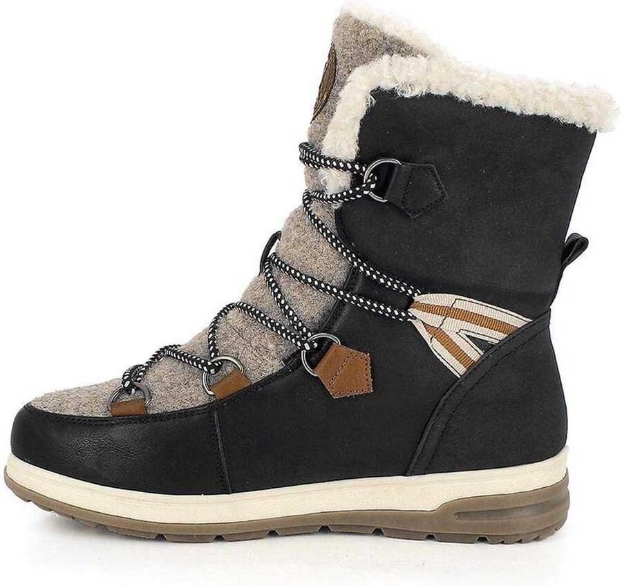 KIMBERFEEL Ebelya Sneeuw Laarzen Beige Zwart Vrouw - Foto 2