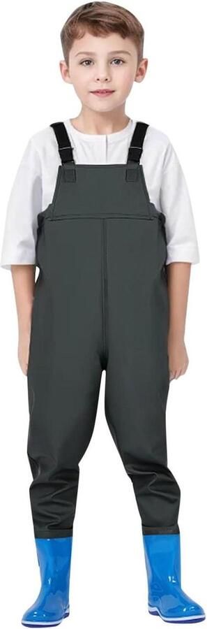 Kinder Waders Visbroek Laarzen Waterpret Bescherming Waterdicht Polyester Voor Kleintjes Blauw