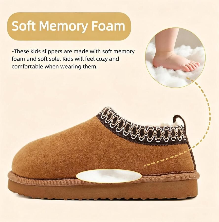 Kinderen Slippers Platform Mini Laarzen Fuzzy Huis Slipper Bont Fleece Winter Thuis Schoenen Indoor en Outdoor