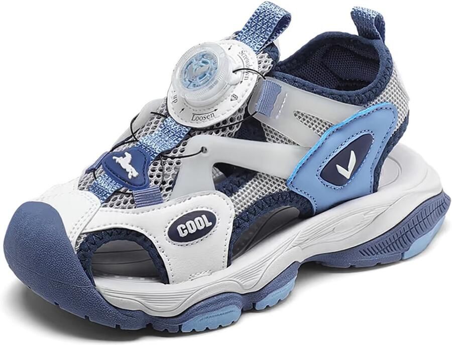 Kinderen unisex sandalen ade d licht twist-knop veter Wit Grijs Blauw