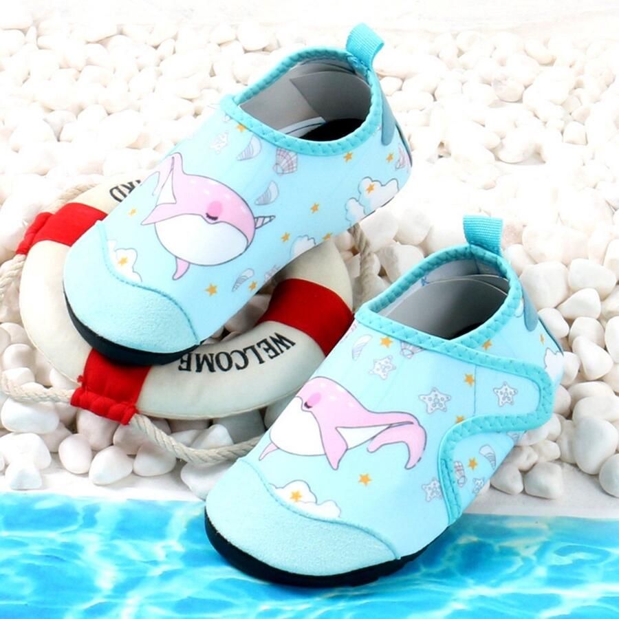 Kinderwaterschoenen snel drogende blotevoeten strandschoenen antislip kinderstrandschoenen met dikke zool zacht en duurzaam geschikt voor stranden zwembaden en vakanties aan zee kaartcode om een maat groter te kopen