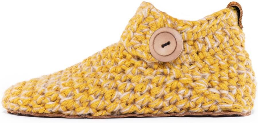 Kingdom of Wow Sloffen Enkelhoogte Unisex Wol Barefoot Butterscotch Handgemaakt - Foto 2