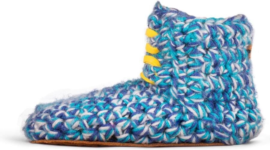 Kingdom of Wow Slofjes Kind Jongens Blauw Sport Model Handgemaakt