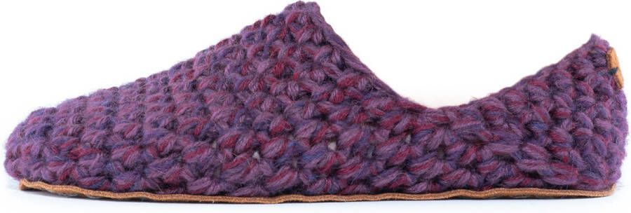 Kingdom of Wow Sloffen Laag Unisex Wol Lavender Paars Handgemaakt