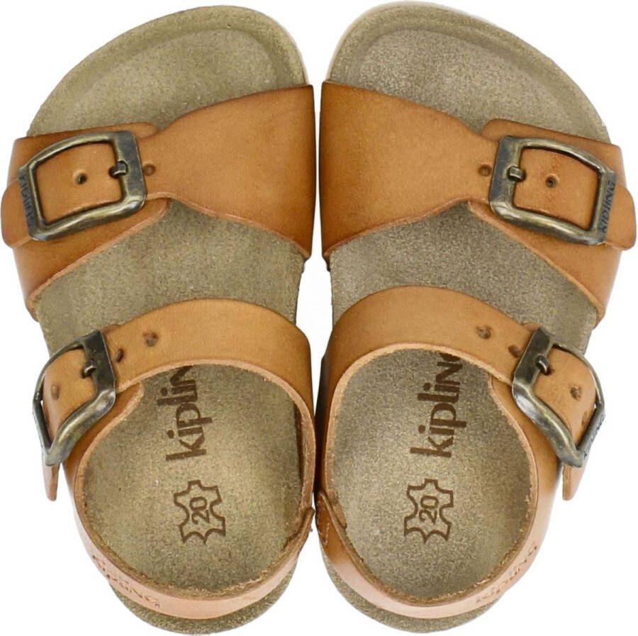Kipling leren sandalen cognac Bruin Leer Effen 25 - Foto 4