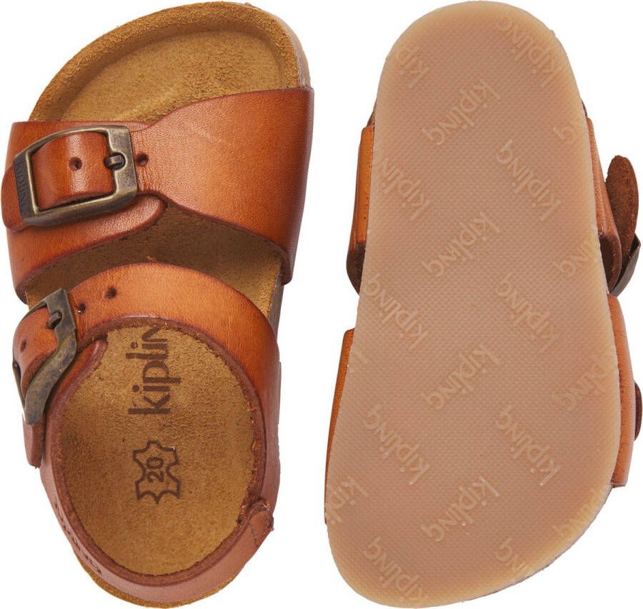 Kipling leren sandalen cognac Bruin Leer Effen 22 - Foto 3