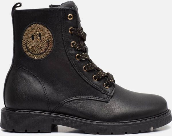 Kipling Evita 1 Veterboots zwart Leer Kinderschoenen