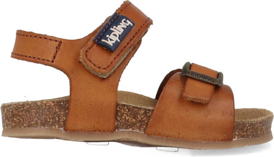 Kipling Fabio leren sandalen cognac Bruin Jongens Leer Effen 25 - Foto 8