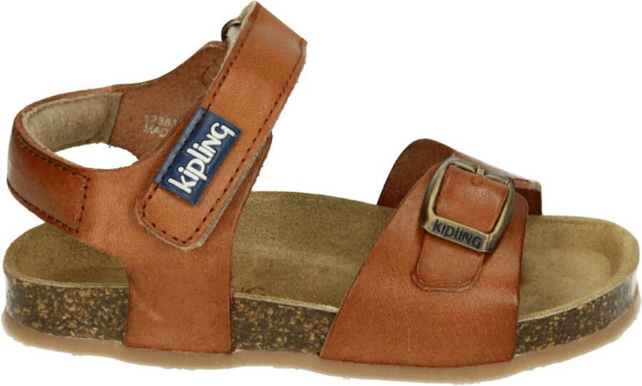 Kipling Fabio leren sandalen cognac Bruin Jongens Leer Effen 28 - Foto 6