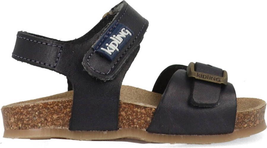 Kipling Fabio leren sandalen donkerblauw Jongens Leer Effen 23