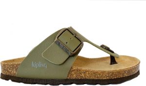 Kipling Groene Slippers Juan 4 Khaki